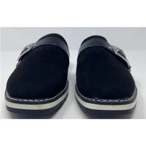 Time and Tru Women's Black Faux Suede Buckle Mules‎ Size 8 thumbnail 3