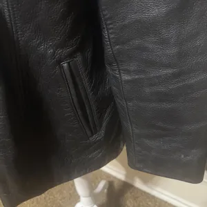 Vintage 90s Jones New York Leather Jacket womens sz L blazer quilted lining thumbnail 5