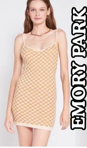EMORY PARK Yara Wool Blend Checkered Mini Sweater Tank Dress | Small‌‌‌‌‌‌‌ thumbnail 2
