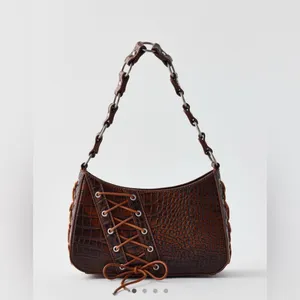 Silence + Noise Kez Boho Laced Bag in Brown - NWT thumbnail 2