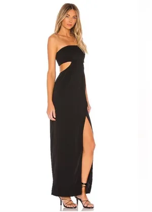 Superdown Revolve Black Cut-Out maxi Dress thumbnail 2