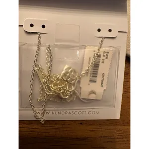 Kendra Scott Ever Dichroic Glass Pendant Gold Necklace NEW W/ Pouch & Box thumbnail 3