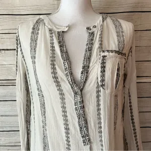 Free People Magic Pullover Top in Vanilla Combo thumbnail 10