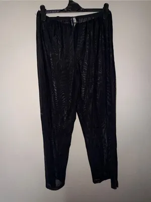 La Blanca Black Sheer Swim Coverup Pants with Drawstring Waist thumbnail 5