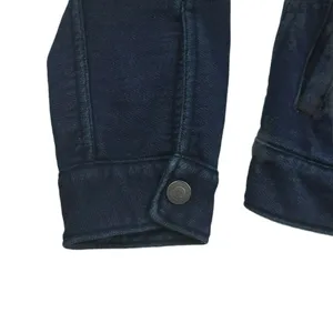 Levi’s Original Trucker Jacket Women’s Small Dark Wash Denim Button Front Stretc thumbnail 3