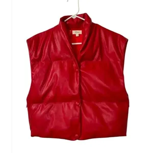 Elan Red Faux Leather Puffer
Vest(Size Small) thumbnail 3