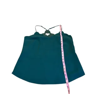 J. CREW green scallop camisole tank thumbnail 2