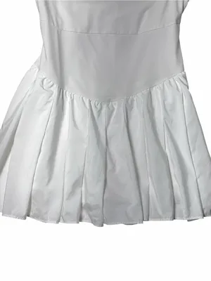 Free People Movement White Swing of Thing Tennis Dress Womens L thumbnail 4