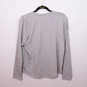 Lululemon Women's Love Crew Neck Long Sleeve Cotton Tee Shirt Heathered Gray 10 thumbnail 4