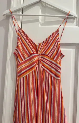 Mango Colorful Striped Maxi Dress thumbnail 1