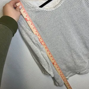 Postmark Gray Shimmer Waffle Knit Lace Trim Raglan Top Womens XL 3/4‎ Sleeve thumbnail 4