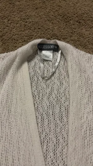 White knit Pancho thumbnail 2