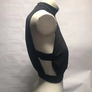 Asos black open back blouse thumbnail 4