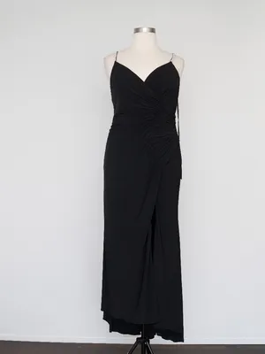 Mac‎ Duggal - Faux Wrap V-Neck Open Back Gown 26695 thumbnail 3