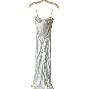 Oh Polly Beatrix Premium Embellished Lace Corset Maxi Dress Snow White Size 2 thumbnail 4