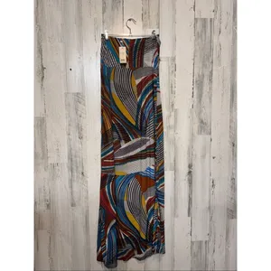 Julia Jordan Colorful Abstract Strapless Maxi Dress – Size M thumbnail 4
