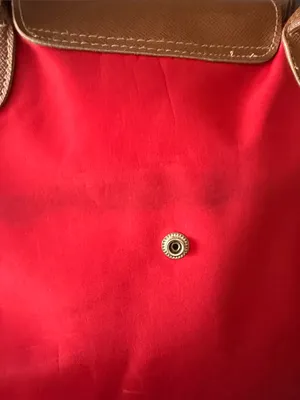 Unbranded Red Tote Handbag with Brown Trim - Classic Women’s Carryall thumbnail 3