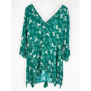 NWT Mira Boutique‎ Mamey Beachwear Daphne Floral Tunic Women's S Green Vacation thumbnail 3