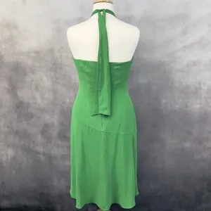 Donna Morgan Halter Neck Dress Size 14 Empire Waist Asymmetric Soft Glam Coastal thumbnail 2
