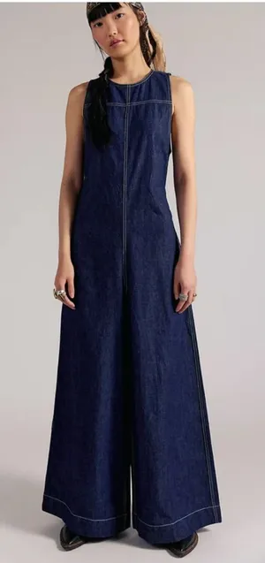 FREE PEOPLE We The Free Do No Wrong jumpsuit dark denim NEW thumbnail 1