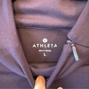 Athleta Superluxe Half Zip Top, Wild Raisin‎ SIZE L thumbnail 4