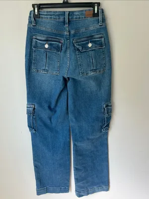 Judy Blue High Rise Women’s Utility Cargo Jeans, size 3/26 ^ thumbnail 6