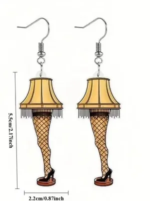 A Christmas Story Leg Lamp Earrings NWT thumbnail 3