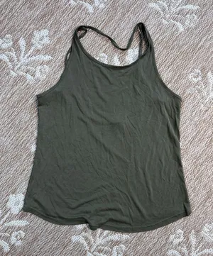 Women’s Olive Green Tank Top - Classic Racerback thumbnail 1