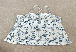 NWOT Auden Pajama Top Blue Size M thumbnail 1