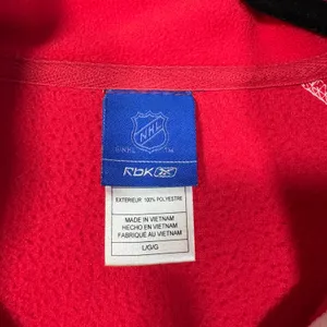 Detroit Red Wings RBX Women's Red & White Fleece Jacket - Size Large - Full Zip thumbnail 3