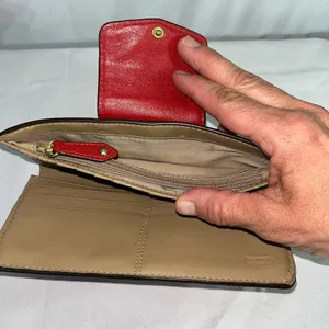 Coach vintage, leather wallet RED thumbnail 6