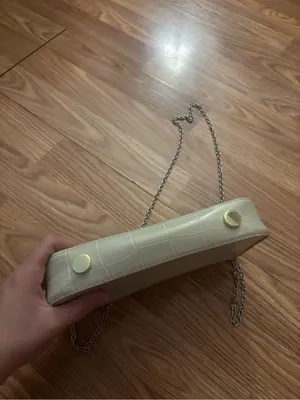 Zara Light Cream Croc-Embossed Chain Shoulder Bag thumbnail 6