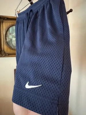 Vintage Style Navy Blue Dri-Fit Nike Shorts thumbnail 4