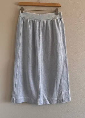 aerie Light Gray Midi Skirt thumbnail 1