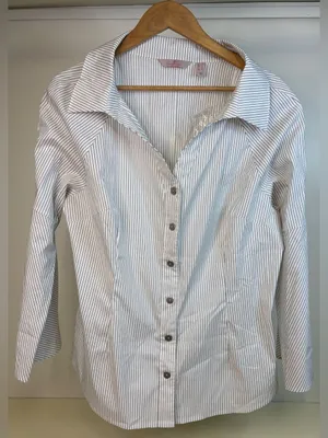 Laurie Felt White Shirt with Thin Stripes thumbnail 1