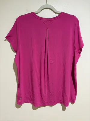 Athleta With Ease Tee Athletic Active Short Sleeve T-Shirt Hot Pink Size Small thumbnail 9
