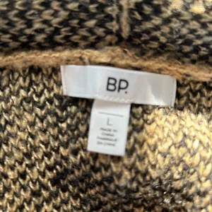 BP Black and Tan Animal Print Open Front Long Cardigan thumbnail 7