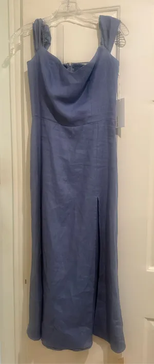 Reformation Bridgton Off-The-Shoulder Linen Dress thumbnail 1