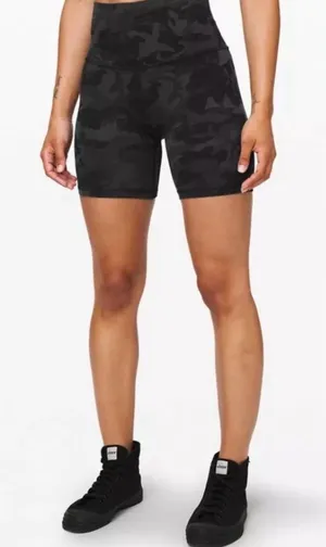 lululemon Align™ high rise Short 6” sz 12 black camo athleisure yoga hike thumbnail 1