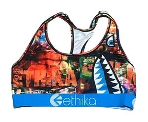 Ethika Sports Bra Womens Size L Multicolor Graphic Print Racerback thumbnail 1