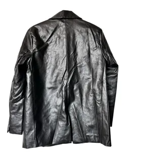 Princess Polly Women's Black faux Leather blazer Jacket M thumbnail 3