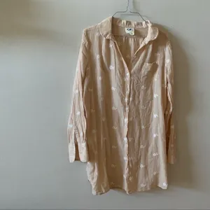 Anthropologie Mermaid Label Cream Shoreward Beach Dress thumbnail 5