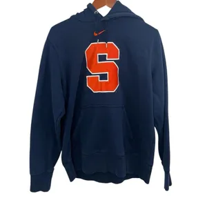Y2K Nike Syracuse Hoodie Navy Blue Orange Mens Large Sweatshirt University thumbnail 7