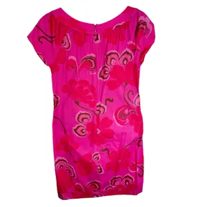 J. Crew 100% Cotton Preppy‎ Pink Floral Cap Sleeve Mini Dress Pockets Size 0 thumbnail 2