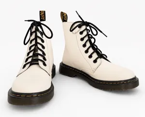 Dr Martens Luana White Leather AirWair Combat Boots Women's US 10 thumbnail 1