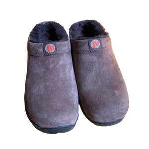 Brown slip on primo chill slide clogs with fuzzy interior 🔥 thumbnail 4