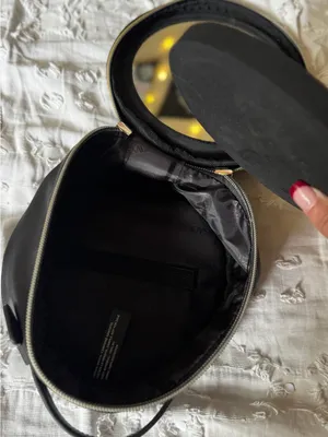 Versace Black Round Mini Bag with Gold Plaque thumbnail 5