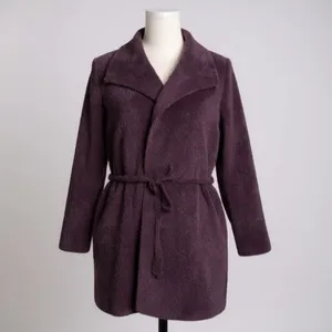 Barefoot Dreams CozyChic Plum Purple Knit Robe Size L Soft Lounge Sweater thumbnail 2