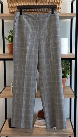 Talbots Plaid High-Rise Straight Leg Woven Career Dress Pant Trouser, 10 thumbnail 1