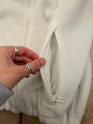 Columbia White Full-Zip Fleece Jacket thumbnail 2